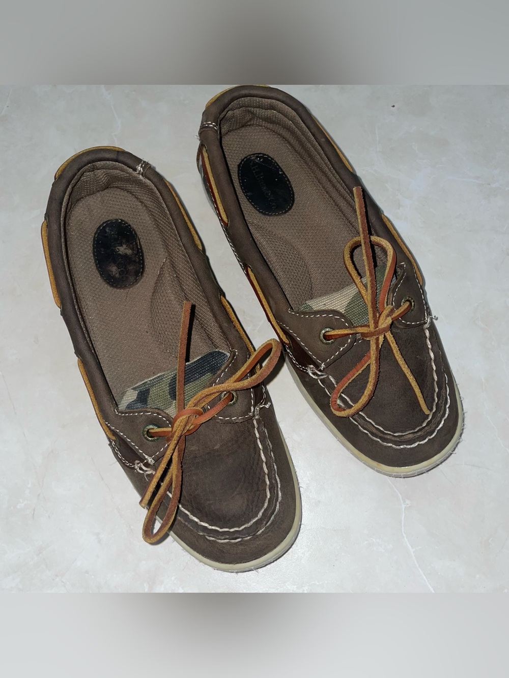 Women’s Camo Print Leather Loafers